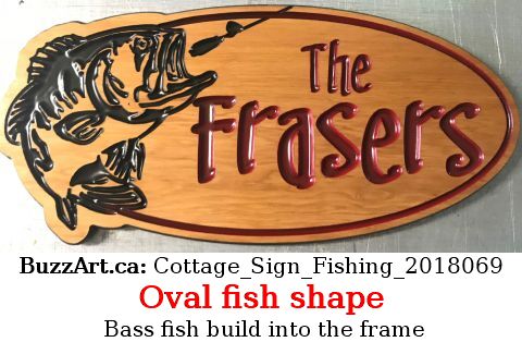 Fishing sign, bass fish